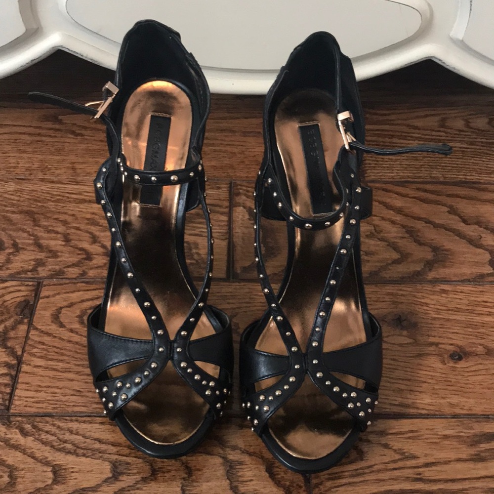 BCBGMAXAZRIA Studded strappy high heels